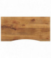 vidaXL Desk Top with Curve 120x50x2.5 cm Solid Wood Rough Mango