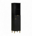 vidaXL Bathroom Cabinet Black 38x33x160 cm Solid Wood Mango