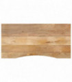 vidaXL Desk Top with Curve 120x50x2.5 cm Solid Wood Rough Mango