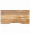 vidaXL Desk Top with Curve 120x60x2.5 cm Solid Wood Rough Mango