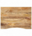 vidaXL Desk Top with Curve 100x80x2.5 cm Solid Wood Rough Mango