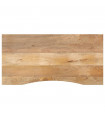 vidaXL Desk Top with Curve 110x60x2.5 cm Solid Wood Rough Mango