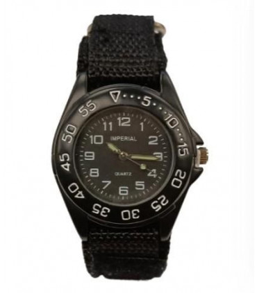 Imperial Children Black Mid Dial with Velcro Strap Easy Fasten Watch IMP429N CLEARANCE NEEDS RE-BATTERY