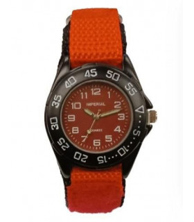 Imperial Children Red Mid Dial with Velcro Strap Easy Fasten Watch IMP429R CLEARANCE NEEDS RE-BATTERY