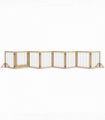 PawHut 8 Panels Freestanding Dog Barrier for S and M Dogs - Natural Wood