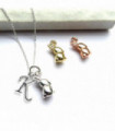 Personalised Initial Bunny Rabbit Charm Necklace