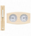 vidaXL 2 in 1 Sauna Hygrothermograph and Sand Timer Set Solid Wood Pine