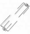 vidaXL BBQ Rotisserie Spit Forks 2 pcs Steel