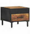 vidaXL Bedside Cabinet 40x40x35 cm Rough Mango Wood
