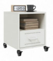 vidaXL Bedside Cabinets 2 pcs White 36x39x43.5 cm Steel