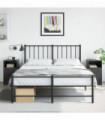 vidaXL Bedside Cabinets 2pcs Black 34.5x39x62 cm Steel