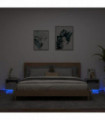 vidaXL Bedside Cabinets with LED Lights 2 pcs Concrete Grey 40x39x37 cm
