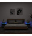 vidaXL Bedside Cabinets with LED Lights 2 pcs Grey Sonoma 40x39x48.5 cm