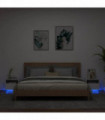 vidaXL Bedside Cabinets with LED Lights 2 pcs White 40x39x37 cm