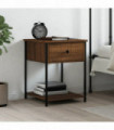 vidaXL Bedside Table Brown Oak 44x45x58 cm Engineered Wood