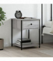 vidaXL Bedside Table Grey Sonoma 44x45x58 cm Engineered Wood