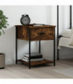 vidaXL Bedside Table Smoked Oak 44x45x58 cm Engineered Wood
