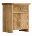 vidaXL Bedside Table Solid Mango Wood 40x30x50 cm