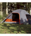 vidaXL Camping Tent Dome 4-Person Grey Waterproof