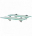 vidaXL Floating Shelves 2 pcs Glass 30x20 cm 8 mm