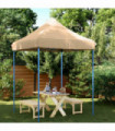 vidaXL Foldable Party Tent Pop-Up Beige 200x200x306 cm