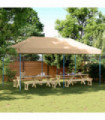 vidaXL Foldable Party Tent Pop-Up Beige 580x292x315 cm