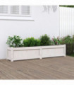 vidaXL Garden Planter White 150x31x31 cm Solid Wood Pine
