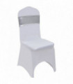 vidaXL 25 pcs Stretchable Chair Band with Diamond Buckle Silver
