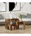 Nesting Tables 3 pcs Smoked Oak Engineered Wood