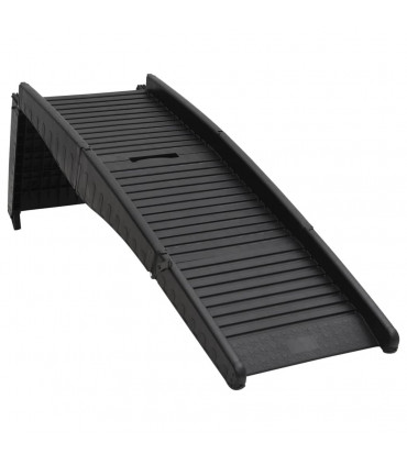 Folding Dog Ramp Black 153x40x12.5 cm Plastic