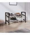 Extendable Shoe Rack with 2 Shelves 119x24x37 cm