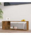 TV Cabinet Smoked Oak 100x24x32 cm Engineered Wood
