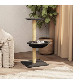Cat Tree with Sisal Scratching Post Dark Grey 74 cm