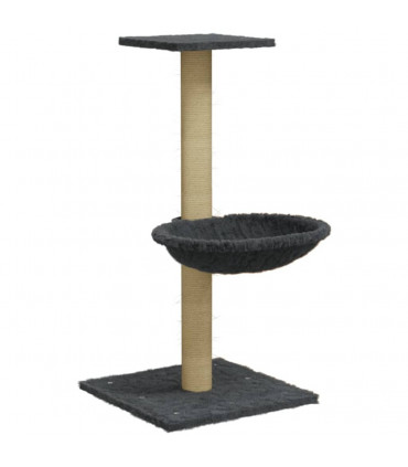 Cat Tree with Sisal Scratching Post Dark Grey 74 cm