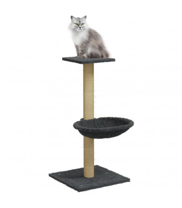 Cat Tree with Sisal Scratching Post Dark Grey 74 cm