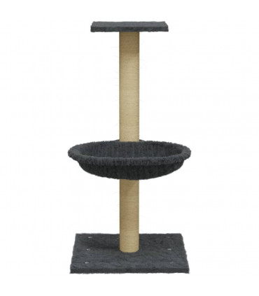 Cat Tree with Sisal Scratching Post Dark Grey 74 cm