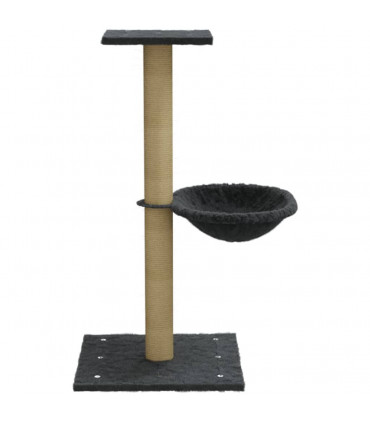 Cat Tree with Sisal Scratching Post Dark Grey 74 cm