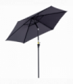 Outsunny 2.7 m Patio Umbrella, Aluminum Frame-Grey