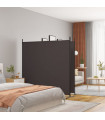 2-Panel Room Divider Brown 348x180 cm Fabric