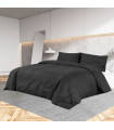 Duvet Cover Set Black 140x200 cm Light-weight Microfiber