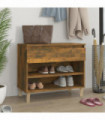 Shoe Cabinet Smoked Oak 70x36x60 cm Engineered Wood
