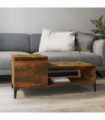 Coffee Table Smoked Oak 100x50x45 cm Engineered Wood