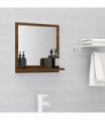 Bathroom Mirror Brown Oak 40x10.5x37 cm Engineered Wood