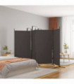 vidaXL 4-Panel Room Divider Brown 346x180 cm Fabric