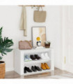 Shoe Rack White 75x35x45 cm Engineered Wood