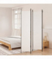 vidaXL 4-Panel Room Divider White 200x220 cm Fabric