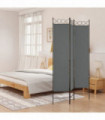 3-Panel Room Divider Anthracite 120x200 cm Fabric
