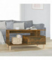 Coffee Table Smoked Oak 90x49x45 cm Engineered Wood
