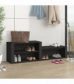 Shoe Cabinet Black 150x35x45 cm Engineered Wood