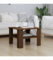 Coffee Table Brown Oak 60x60x42 cm Engineered Wood